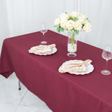 60"x102" Burgundy Premium Polyester Rectangular Tablecloth - 220GSM