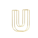 8" Tall | Gold Wedding Centerpiece | Freestanding 3D Decorative Wire Letter | U