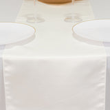 12x108inch Ivory Lamour Satin Table Runner