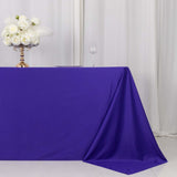 Purple Premium Scuba Wrinkle Free Rectangular Tablecloth, Seamless Scuba Polyester Tablecloth