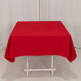 Red Cotton Blend Square Tablecloth 54x54inch