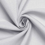 90"x132" Silver Polyester Rectangular Tablecloth#whtbkgd