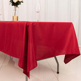 60"x102" Wine Polyester Rectangular Tablecloth