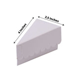 10 Pack | 4inch x 2.5inch White Single Slice Triangular Cake Boxes with Scalloped Top