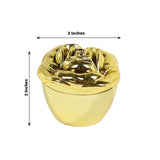 20 Pack Gold Vintage Rose Plastic Favor Boxes With Lids, Small Trinket Jewelry Keepsake