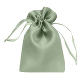 Green satin drawstring gift bag #whtbkgd