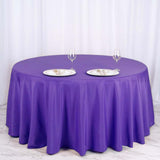 120 inches PURPLE Wholesale Polyester Round Tablecloth For Wedding Banquet Restaurant