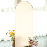 5ft Matte Beige Spandex Fitted Chiara Backdrop Stand Cover For Round Top Wedding Arch