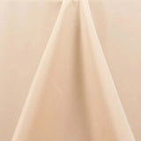 60"x102" Beige Premium Polyester Rectangular Tablecloth - 220GSM#whtbkgd