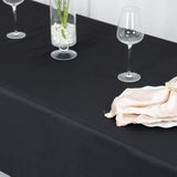 54"x96" Black Premium Polyester Rectangle Tablecloth - 220GSM