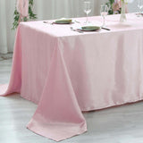 60"x102" Blush Smooth Satin Rectangular Tablecloth