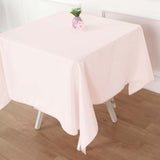 54"x54" Blush Square Polyester Table Overlay