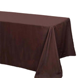 90"x132" Chocolate Polyester Rectangular Tablecloth