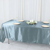 60"x102" Dusty Blue Smooth Satin Rectangular Tablecloth