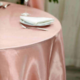 108" Dusty Rose Satin Round Tablecloth