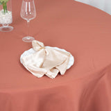 108" Terracotta (Rust) Premium Polyester Round Tablecloth - 220GSM