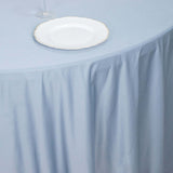 120inch Dusty Blue Premium Scuba Wrinkle Free Round Tablecloth, Scuba Polyester Tablecloth