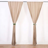 2 Pack Nude Durable Flame Resistant Scuba Polyester Curtain Panel Backdrops