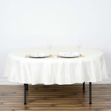 90" Ivory Polyester Round Tablecloth