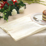 5 Pack | Ivory Premium Sheen Finish Velvet Cloth Dinner Napkins