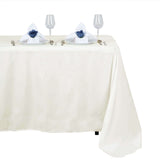 50"x120" Ivory Polyester Rectangular Tablecloth