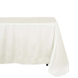 72"x120" Ivory Polyester Rectangle Tablecloth, Reusable Linen Tablecloth