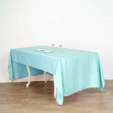 60"x126" Light Blue Polyester Rectangular Tablecloth