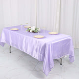 60"x102" Lavender Lilac Smooth Satin Rectangular Tablecloth