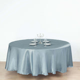 108" Dusty Blue Satin Round Tablecloth