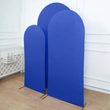 Set of 3 | Matte Royal Blue Spandex Fitted Chiara Backdrop Stand Cover For Round Top