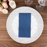 20 Pack | Navy Blue Soft Linen-Feel Airlaid Paper Dinner Napkins