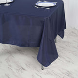 70"x70" Navy Blue Square Polyester Table Overlay