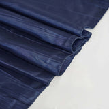 90x132Inch Navy Blue Accordion Crinkle Taffeta Rectangular Tablecloth