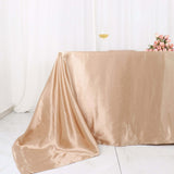 90x132inch Nude Satin Seamless Rectangular Tablecloth