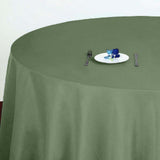 120" Olive Green Polyester Round Tablecloth