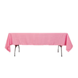 60"x102" Pink Lamour Satin Rectangle Tablecloth