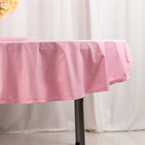 70" Pink Premium Scuba Wrinkle Free Round Tablecloth, Scuba Polyester Tablecloth