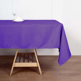 60"x102" Purple Polyester Rectangular Tablecloth