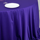 Purple Premium Scuba Wrinkle Free Round Tablecloth, Seamless Scuba Polyester Tablecloth