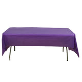 5 Pack Purple Rectangle Plastic Table Covers, 54x108 PVC Waterproof Disposable