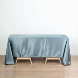 60"x126" Dusty Blue Satin Rectangular Tablecloth