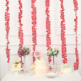 50ft | 4inch Red Leaf Petal Taffeta Ribbon Sash, Artificial DIY Fabric Garlands