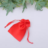 12 Pack | 4x6inch Red Satin Drawstring Wedding Party Favor Gift Bags