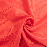 60"x102" Red Accordion Crinkle Taffeta Rectangle Tablecloth