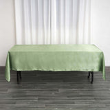 60"x102" Sage Green Smooth Satin Rectangular Tablecloth