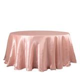 132inch Dusty Rose Seamless Satin Round Tablecloth