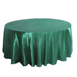 120 Hunter Emerald Green Satin Round Tablecloth