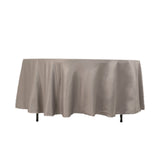 108" Silver Lamour Satin Round Tablecloth