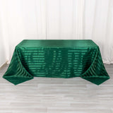 90x132inch Hunter Emerald Green Satin Stripe Seamless Rectangular Tablecloth