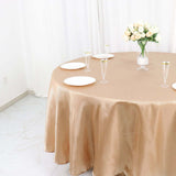 108" Nude Satin Round Tablecloth